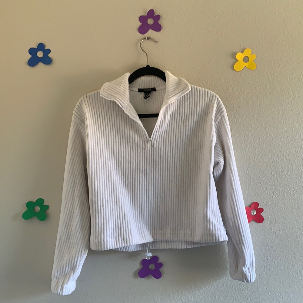 Ribbed Half-Zip Pullover